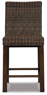 Paradise Trail Medium Brown Bar Stool (Set of 2) by Ashley at Eve Furniture