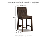 Paradise Trail Medium Brown Bar Stool (Set of 2) by Ashley at Eve Furniture