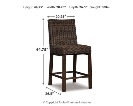 Paradise Trail Medium Brown Bar Stool (Set of 2) by Ashley at Eve Furniture