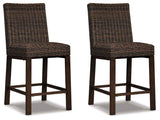 Paradise Trail Medium Brown Bar Stool (Set of 2) by Ashley at Eve Furniture