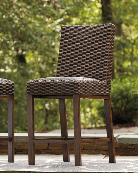Paradise Trail Medium Brown Bar Stool (Set of 2) by Ashley at Eve Furniture