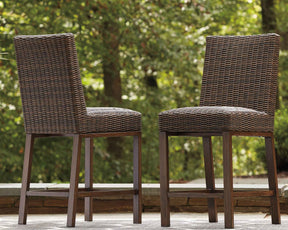 Paradise Trail Medium Brown Bar Stool (Set of 2) by Ashley at Eve Furniture