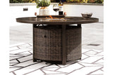 Paradise Trail Medium Brown Outdoor Fire Pit Table by Ashley at Eve Furniture