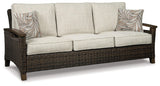 Paradise Trail Medium Brown Sofa with Cushion by Ashley at Eve Furniture