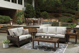 Paradise Trail Medium Brown Sofa with Cushion by Ashley at Eve Furniture