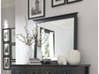 Paragon Beveled Glass Mirror in Black by Modus Furniture at Eve Furniture