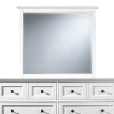 Paragon Beveled Glass Mirror in White by Modus Furniture at Eve Furniture