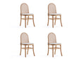 Paragon Dining Chair 1.0 with Cream Cushions in Nature and Cane (set of 4) by Manhattan Comfort at Eve Furniture