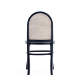 Paragon Dining Chair 1.0 with Grey Cushions in Black and Cane (set of 2) by Manhattan Comfort at Eve Furniture