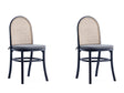 Paragon Dining Chair 1.0 with Grey Cushions in Black and Cane (set of 2) by Manhattan Comfort at Eve Furniture