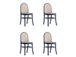 Paragon Dining Chair 1.0 with Grey Cushions in Black and Cane (set of 4) by Manhattan Comfort at Eve Furniture