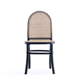 Paragon Dining Chair 2.0 in Black and Cane (set of 2) by Manhattan Comfort at Eve Furniture