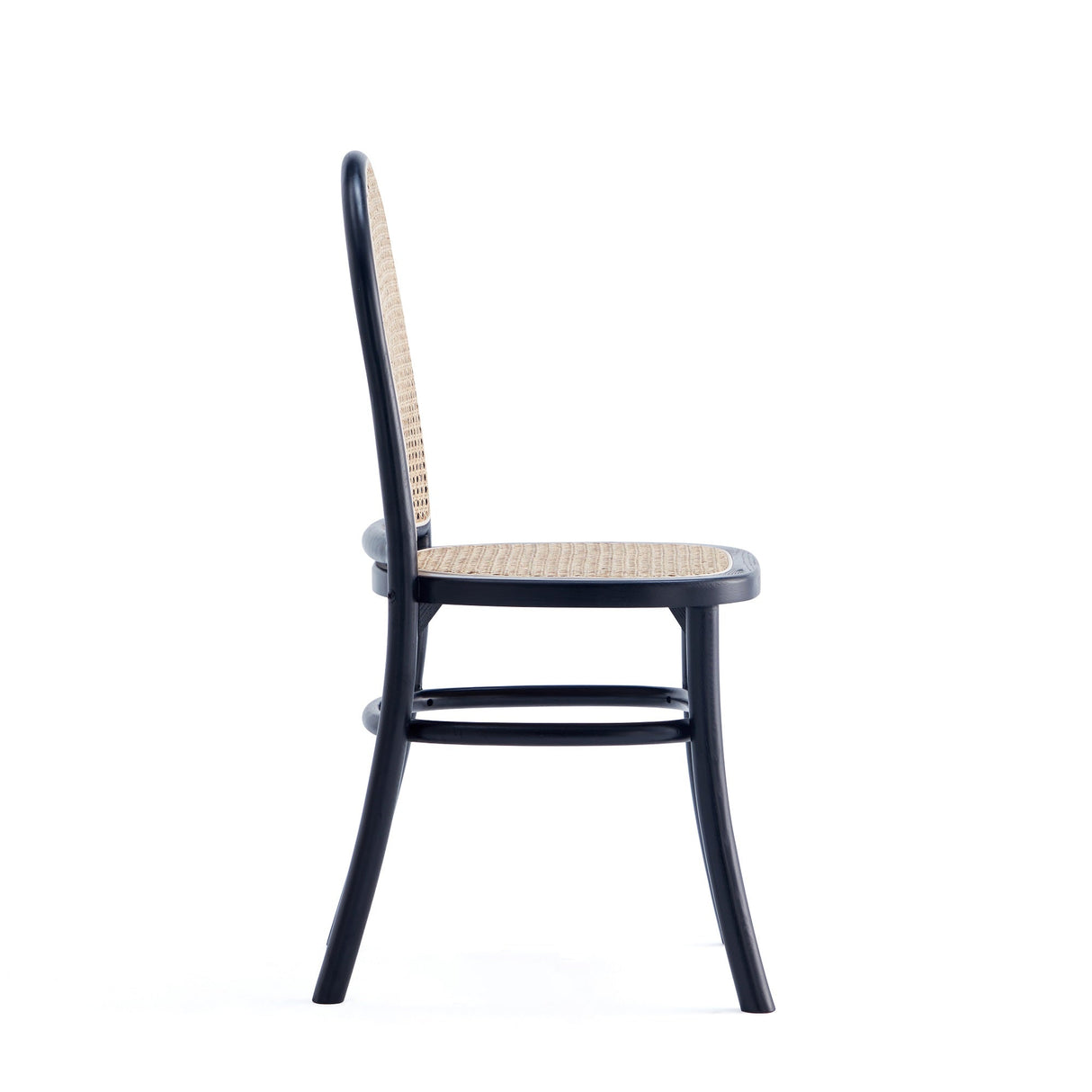 Paragon Dining Chair 2.0 in Black and Cane (set of 2) by Manhattan Comfort at Eve Furniture