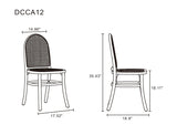 Paragon Dining Chair 2.0 in Nature and Cane (set of 2) by Manhattan Comfort at Eve Furniture