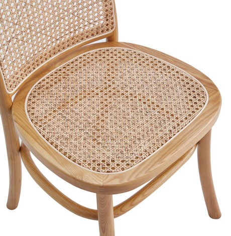 Paragon Dining Chair 2.0 in Nature and Cane (set of 2) by Manhattan Comfort at Eve Furniture