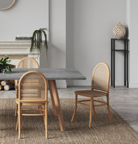 Paragon Dining Chair 2.0 in Nature and Cane (set of 4) by Manhattan Comfort at Eve Furniture
