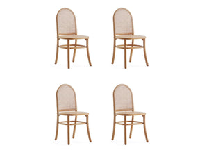 Paragon Dining Chair 2.0 in Nature and Cane (set of 4) by Manhattan Comfort at Eve Furniture