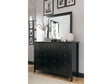 Paragon Eight Drawer Dresser in Black by Modus Furniture at Eve Furniture