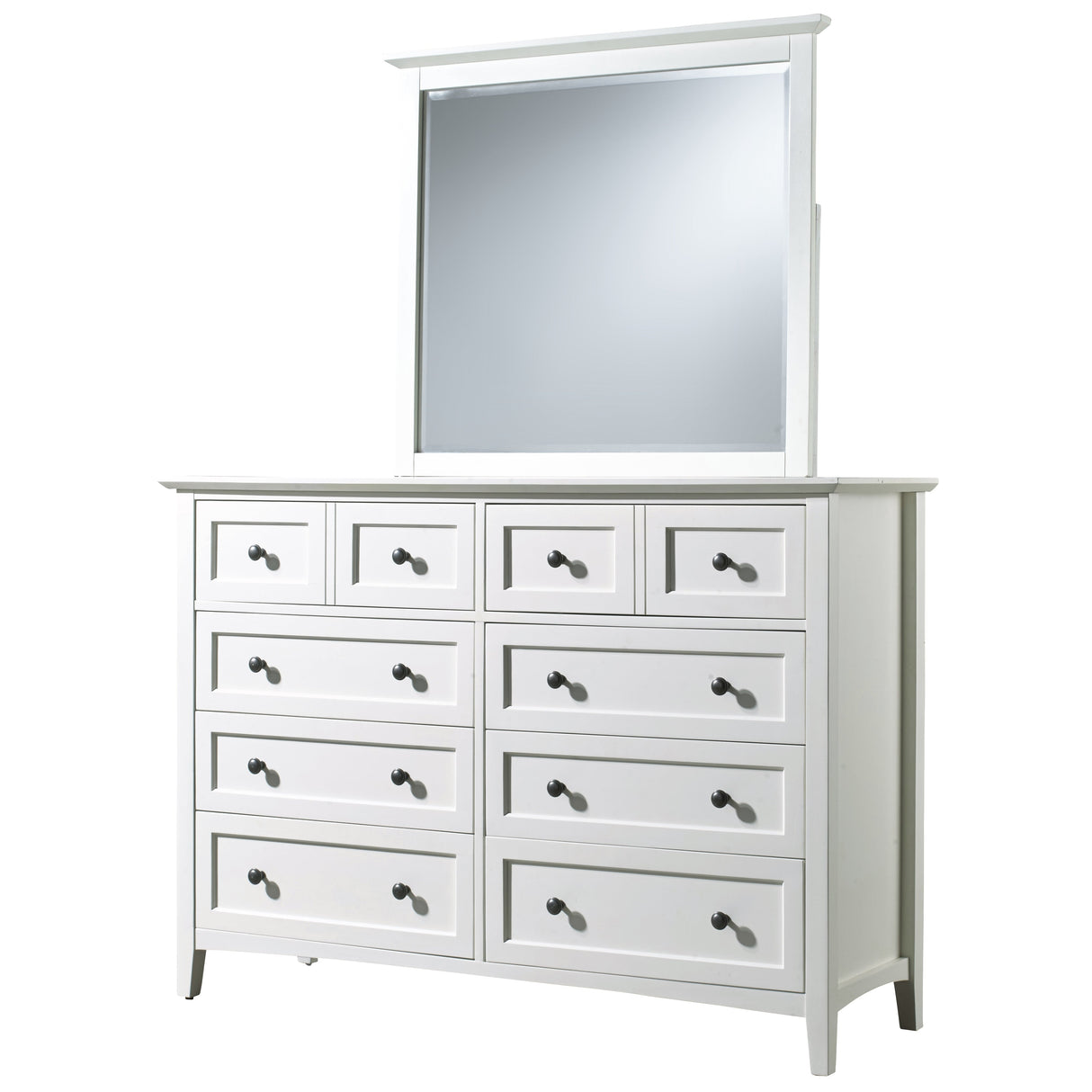 Paragon Eight Drawer Dresser in White by Modus Furniture at Eve Furniture