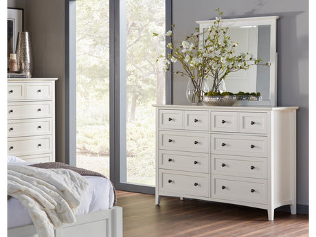 Paragon Eight Drawer Dresser in White by Modus Furniture at Eve Furniture