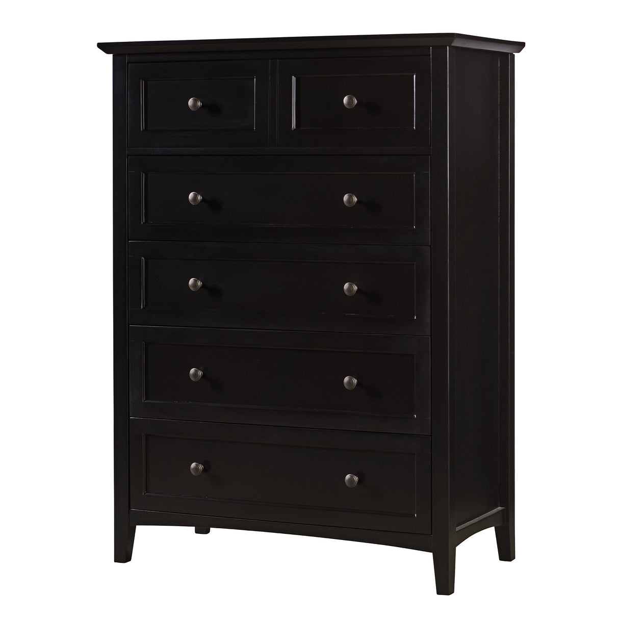 Paragon Five Drawer Chest in Black by Modus Furniture at Eve Furniture