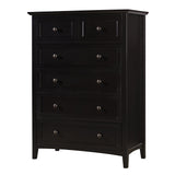 Paragon Five Drawer Chest in Black by Modus Furniture at Eve Furniture
