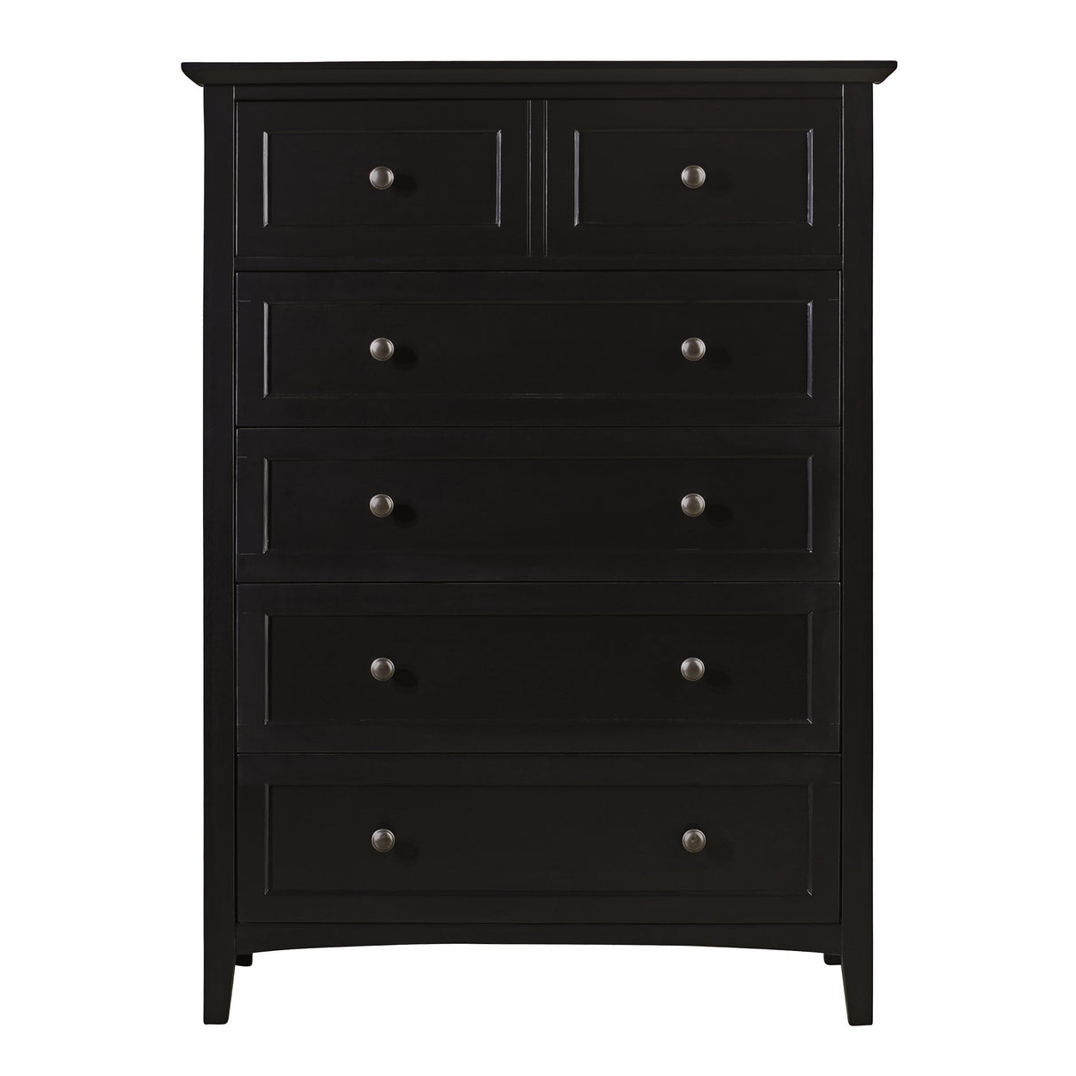 Paragon Five Drawer Chest in Black by Modus Furniture at Eve Furniture