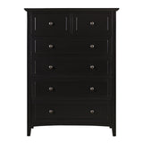 Paragon Five Drawer Chest in Black by Modus Furniture at Eve Furniture