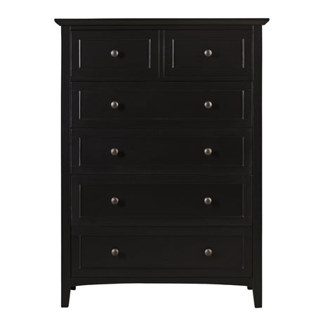 Paragon Five Drawer Chest in Black by Modus Furniture at Eve Furniture