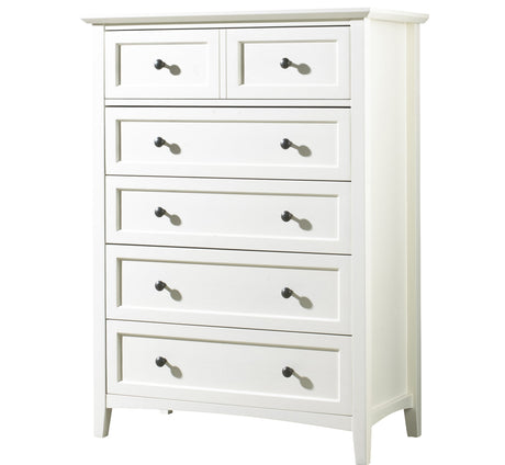 Paragon Five Drawer Chest in White by Modus Furniture at Eve Furniture