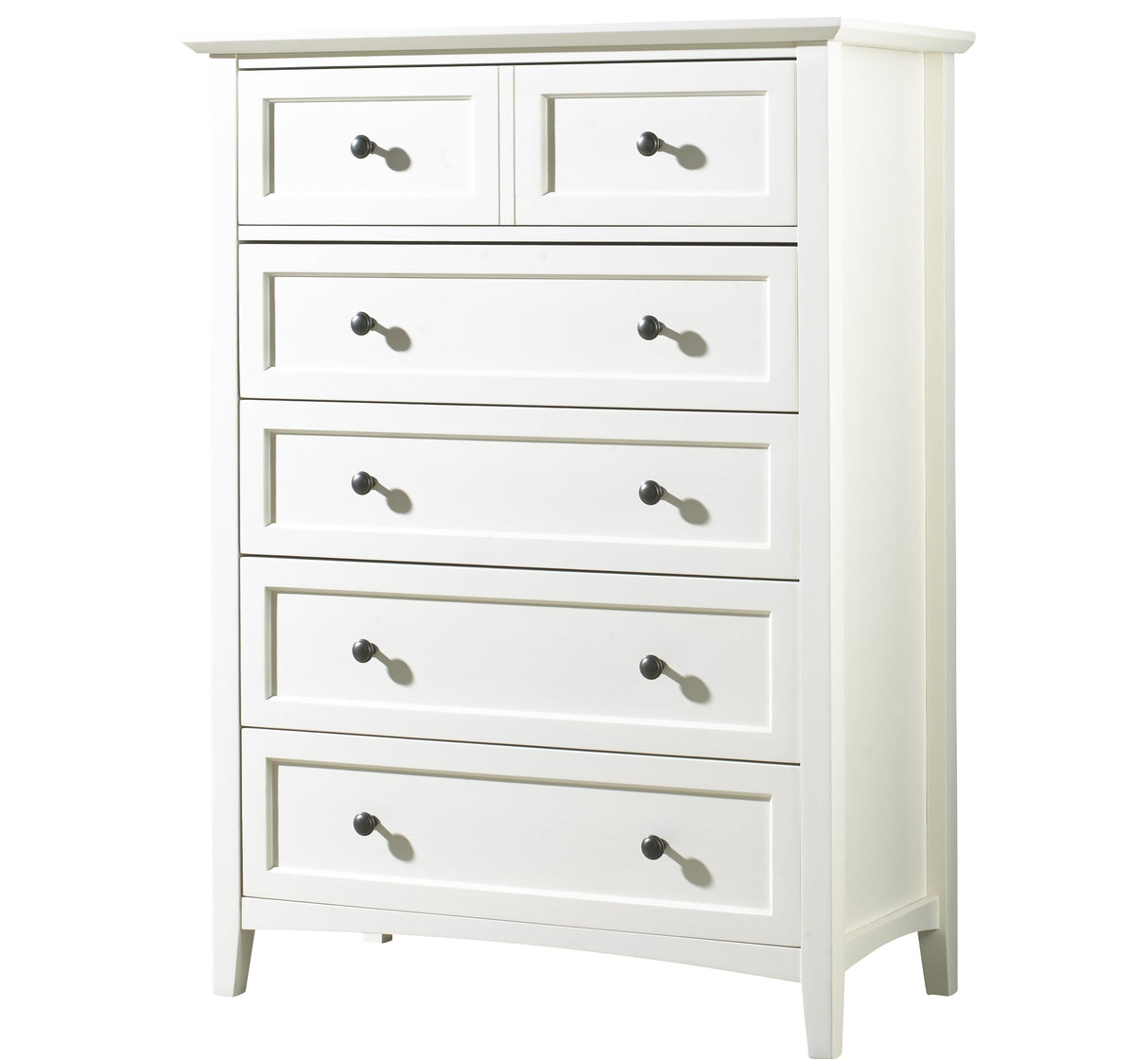 Paragon Five Drawer Chest in White