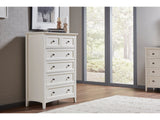 Paragon Five Drawer Chest in White