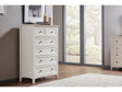 Paragon Five Drawer Chest in White by Modus Furniture at Eve Furniture
