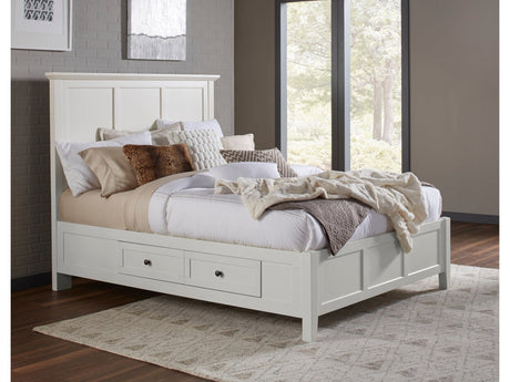 Paragon Four Drawer Wood California King Storage Bed in White by Modus Furniture at Eve Furniture