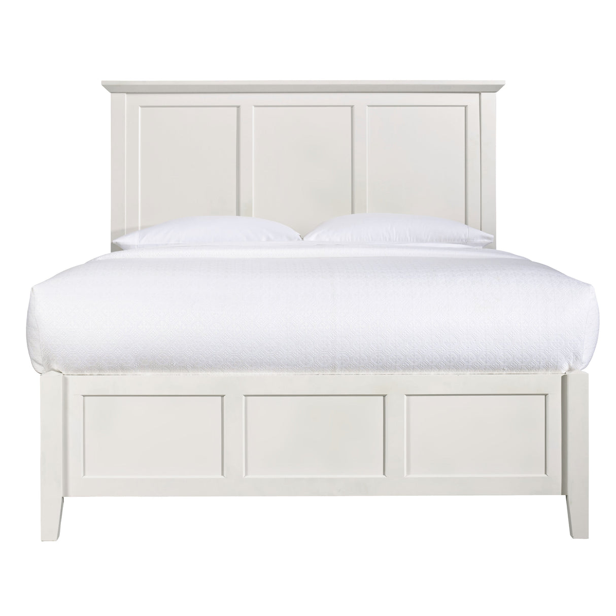 Paragon Four Drawer Wood Full Storage Bed in White by Modus Furniture at Eve Furniture