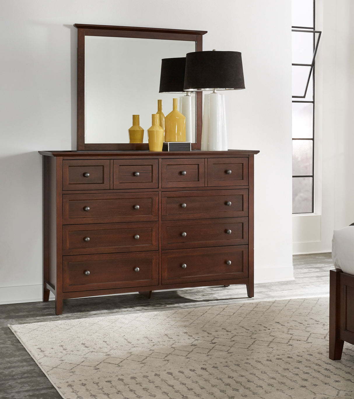 Paragon Mirror in Truffle by Modus Furniture at Eve Furniture