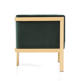Paramount Accent Armchair in Forest Green and Polished Brass by Manhattan Comfort at Eve Furniture