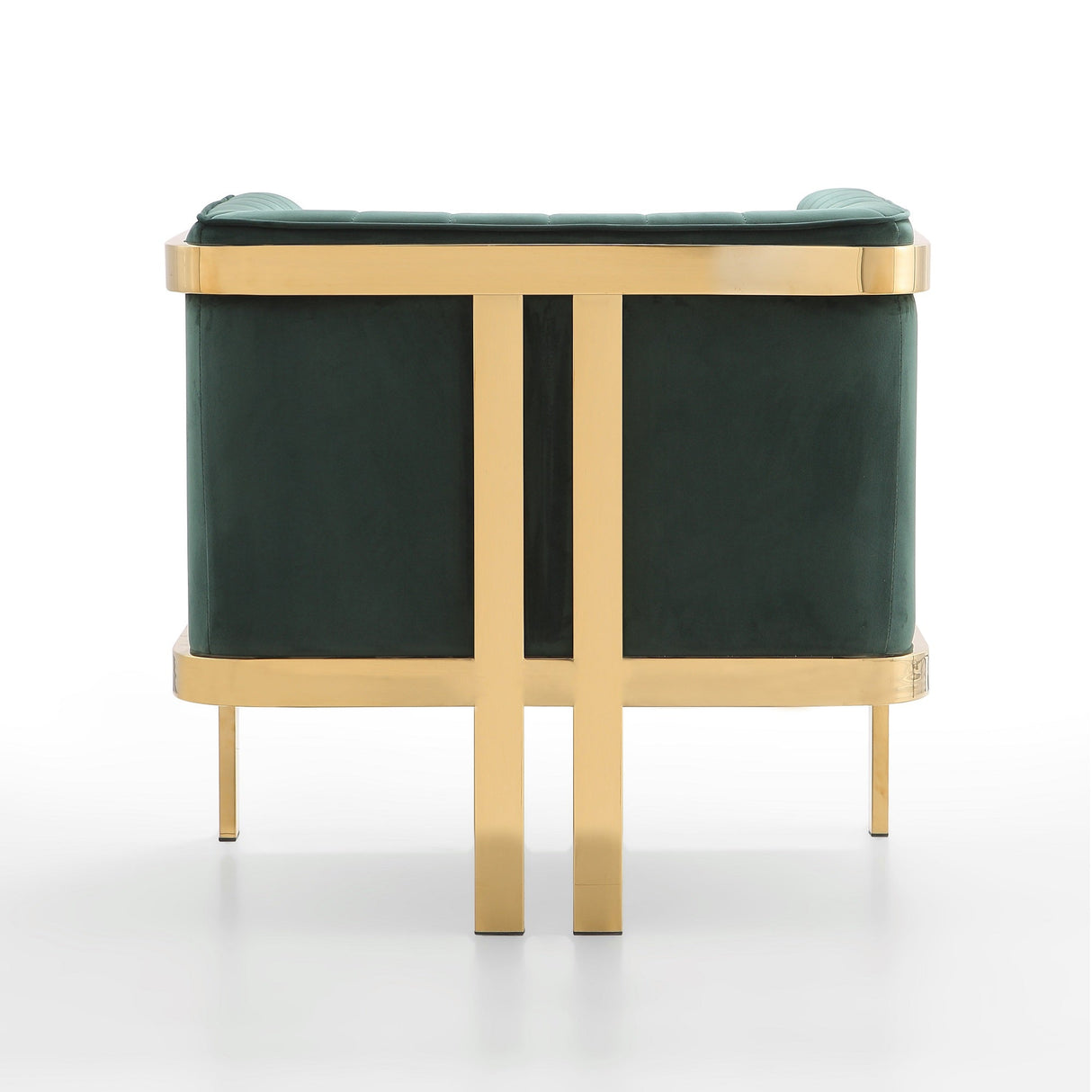 Paramount Accent Armchair in Forest Green and Polished Brass by Manhattan Comfort at Eve Furniture