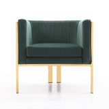 Paramount Accent Armchair in Forest Green and Polished Brass (set of 2) by Manhattan Comfort at Eve Furniture