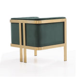Paramount Accent Armchair in Forest Green and Polished Brass (set of 2) by Manhattan Comfort at Eve Furniture