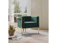 Paramount Accent Armchair in Forest Green and Polished Brass (set of 2) by Manhattan Comfort at Eve Furniture