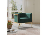 Paramount Accent Armchair in Forest Green and Polished Brass (set of 2) by Manhattan Comfort at Eve Furniture