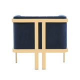 Paramount Accent Armchair in Royal Blue and Polished Brass by Manhattan Comfort at Eve Furniture