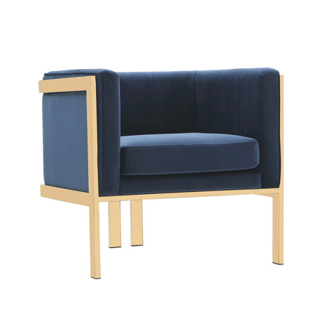Paramount Accent Armchair in Royal Blue and Polished Brass (set of 2) by Manhattan Comfort at Eve Furniture