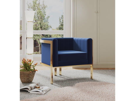 Paramount Accent Armchair in Royal Blue and Polished Brass (set of 2) by Manhattan Comfort at Eve Furniture