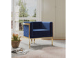 Paramount Accent Armchair in Royal Blue and Polished Brass (set of 2) by Manhattan Comfort at Eve Furniture