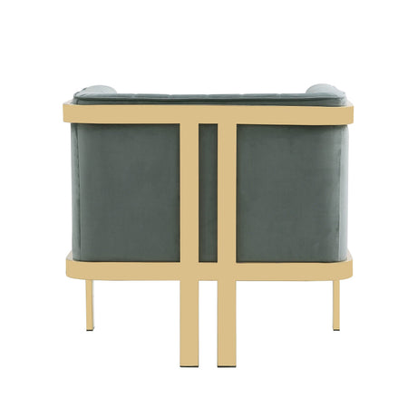 Paramount Accent Armchair in Warm Grey and Polished Brass (set of 2) by Manhattan Comfort at Eve Furniture