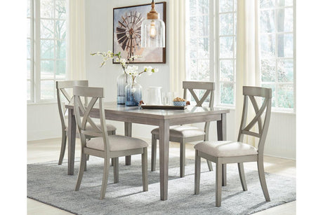 Parellen Gray Dining Table by Ashley at Eve Furniture