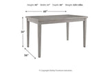 Parellen Gray Dining Table by Ashley at Eve Furniture