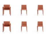 Paris 6-Piece Dining Chairs in Clay by Manhattan Comfort at Eve Furniture